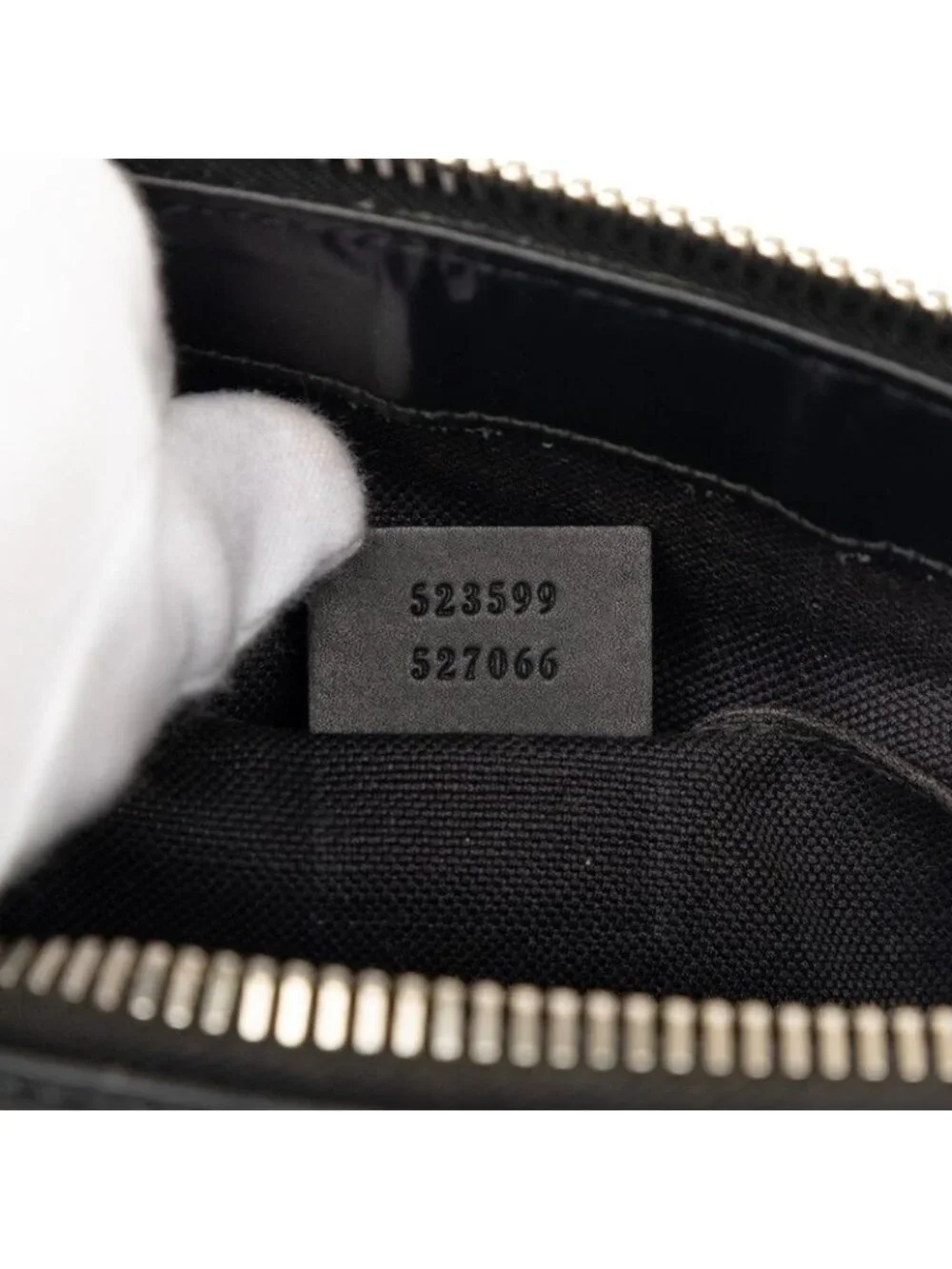 Gucci GG Supreme Crossbody Shoulder Bag Black Gray Leather - Picture 6 of 6